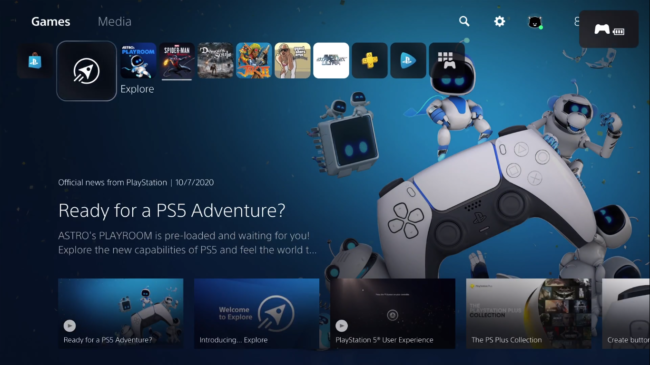 PS5-UI-main-screen